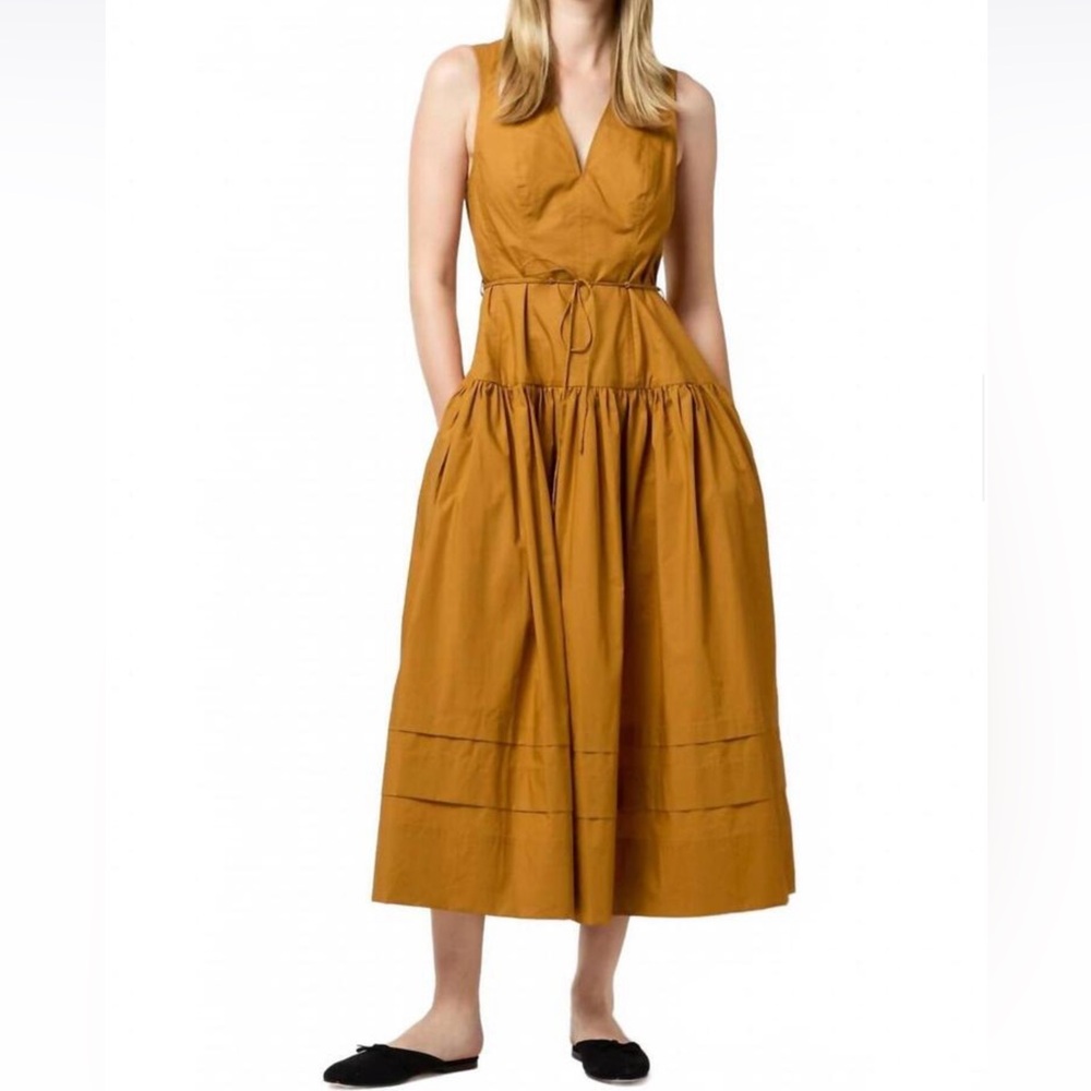 ULLA JOHNSON kiran midi dress in topaz Sz 0